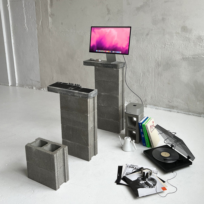 Concrete Desk Setup