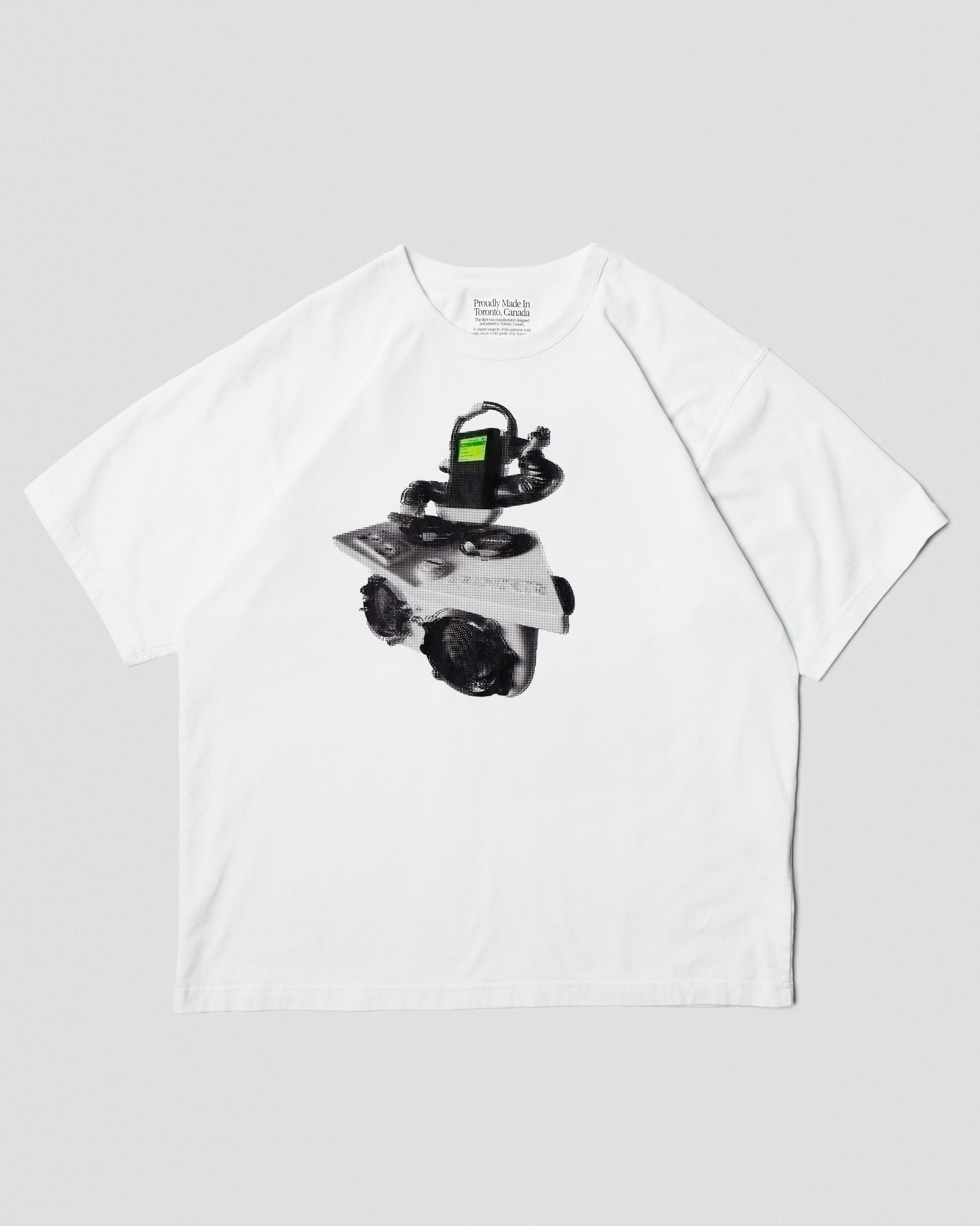 Pod DJ Halftone Shirt (White)