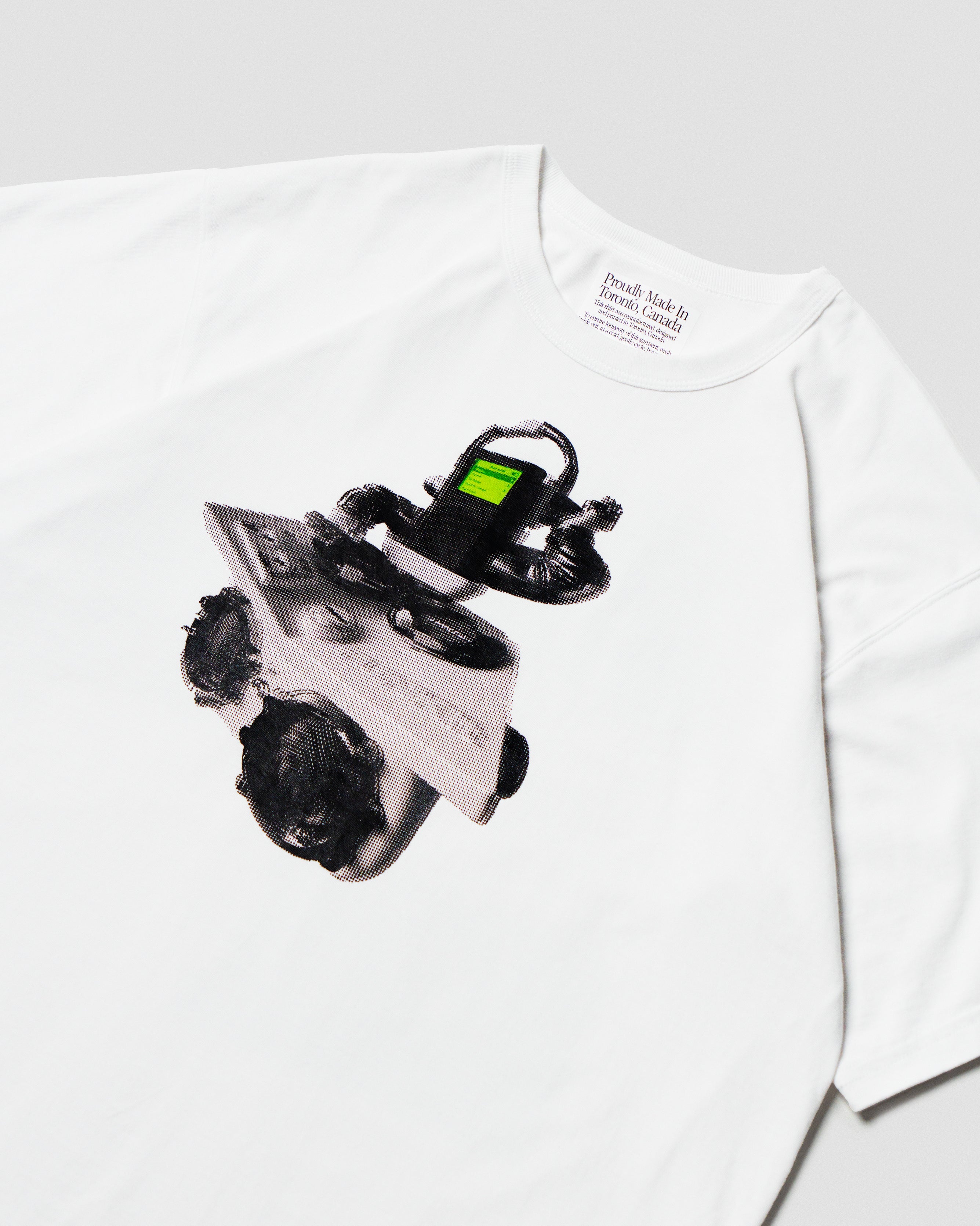 Pod DJ Halftone Shirt (White)